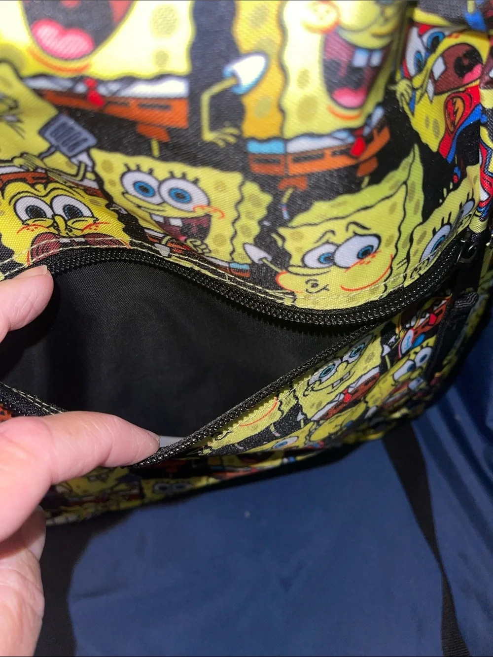 SpongeBob SquarePants Multi-Expression Yellow & Black Backpack